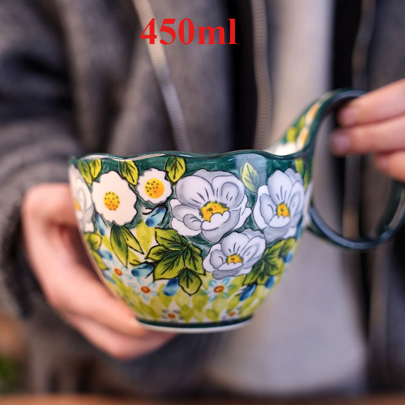 Coffee Jasmine Tea - Caneca de cerâmica underglaze de jasmim