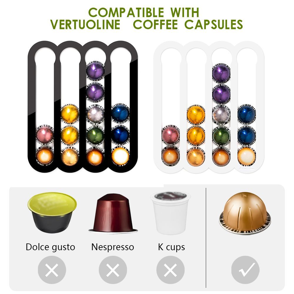 Coffee Capsule Holder - VERTUOLINE Material Acrílico com Ímãs, Armário