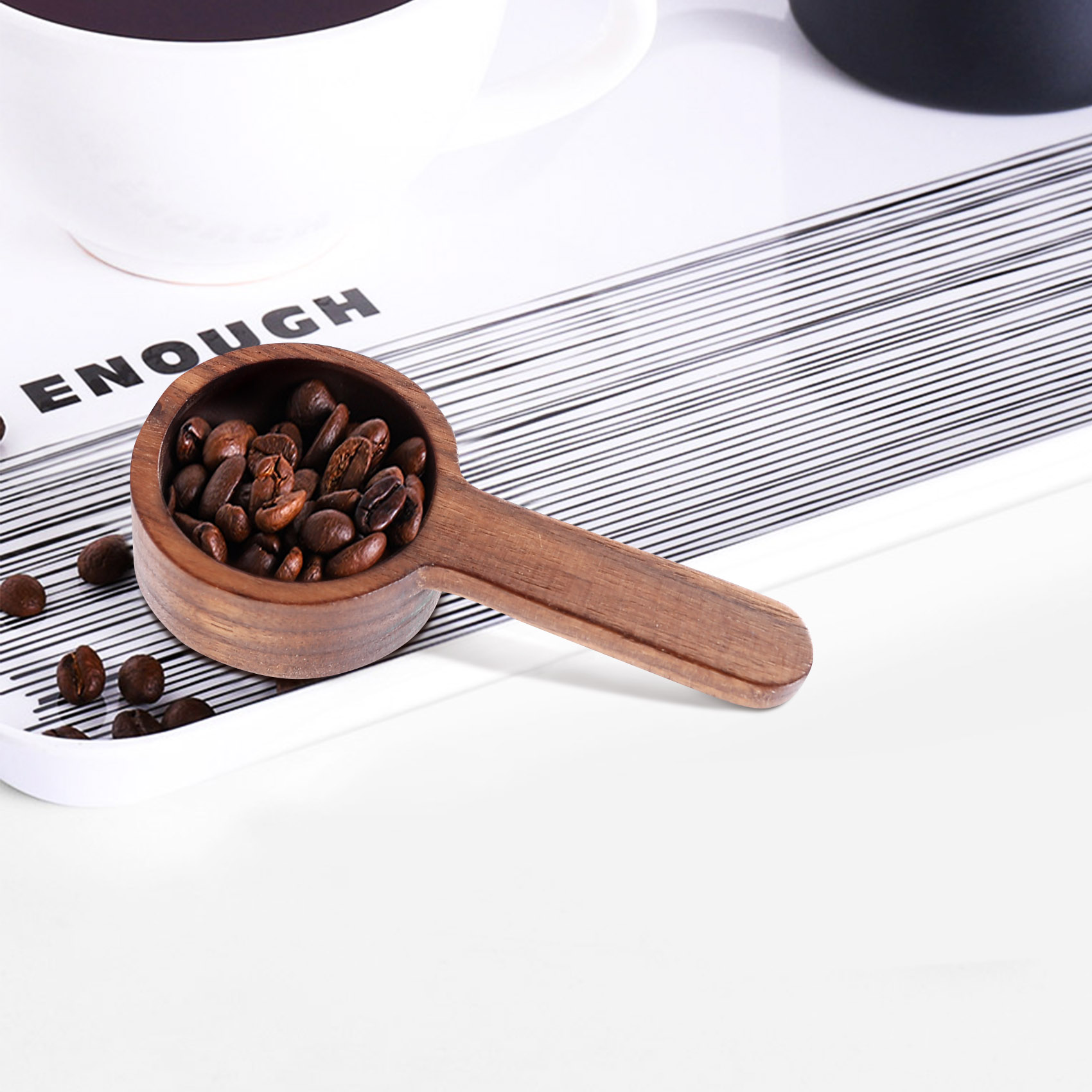 Coffee Tea Sugar Set - Conjunto de Colheres Medidoras de Madeira