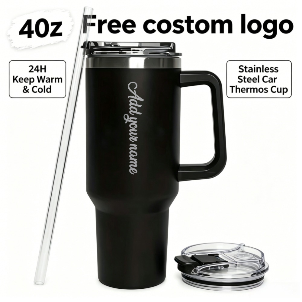 Coffee Tea Essentials - Caneca térmica personalizada de aço inoxidável