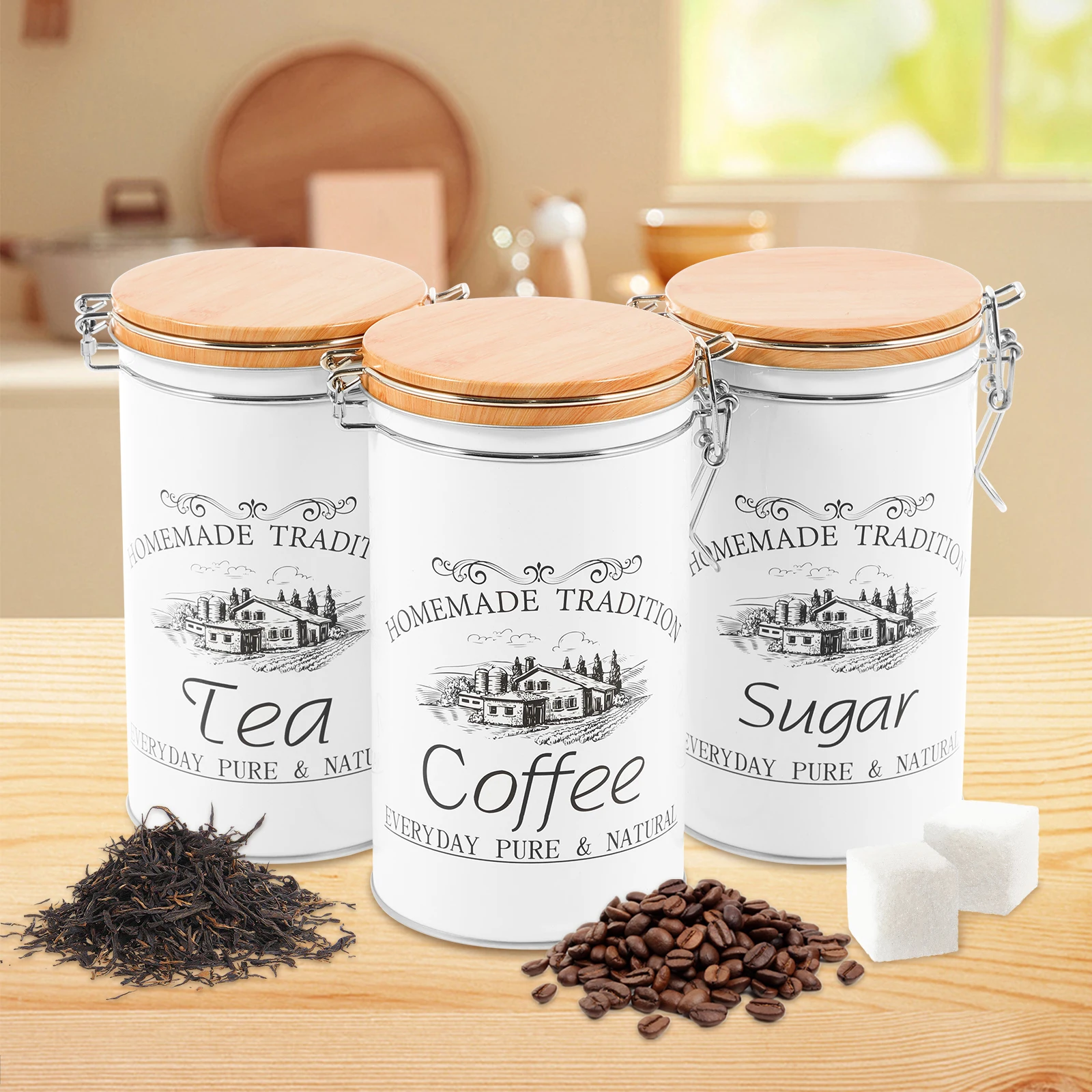 Coffee Tea Sugar Set - 3 pçs/set chá café açúcar vasilhas