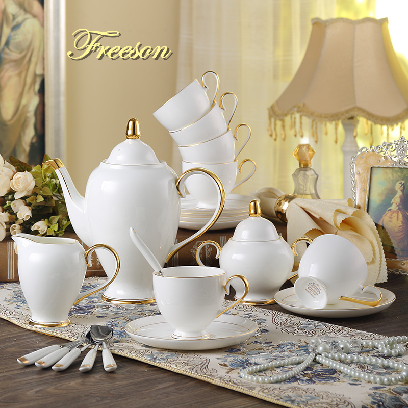 Coffee Tea Sugar Set - Graça Bone China Conjunto De Café,