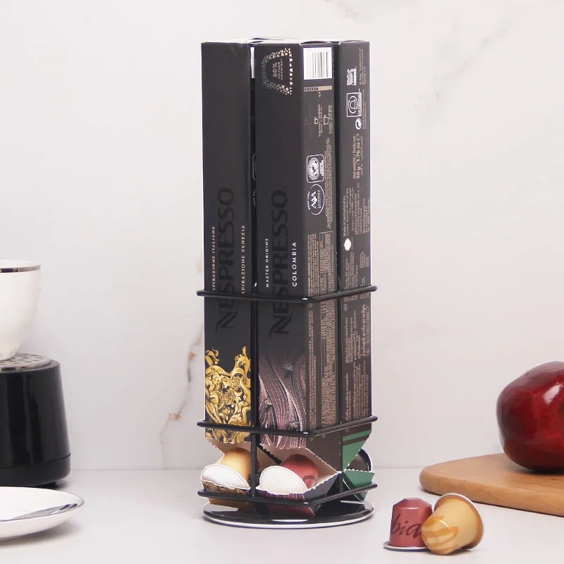 Coffee Capsule Holder - Suporte Giratório de Metal para 40