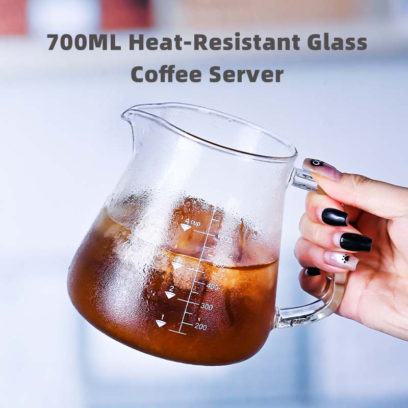 Coffee And Tea Glass - Novo alto borosilicato 700ml vidro despeje