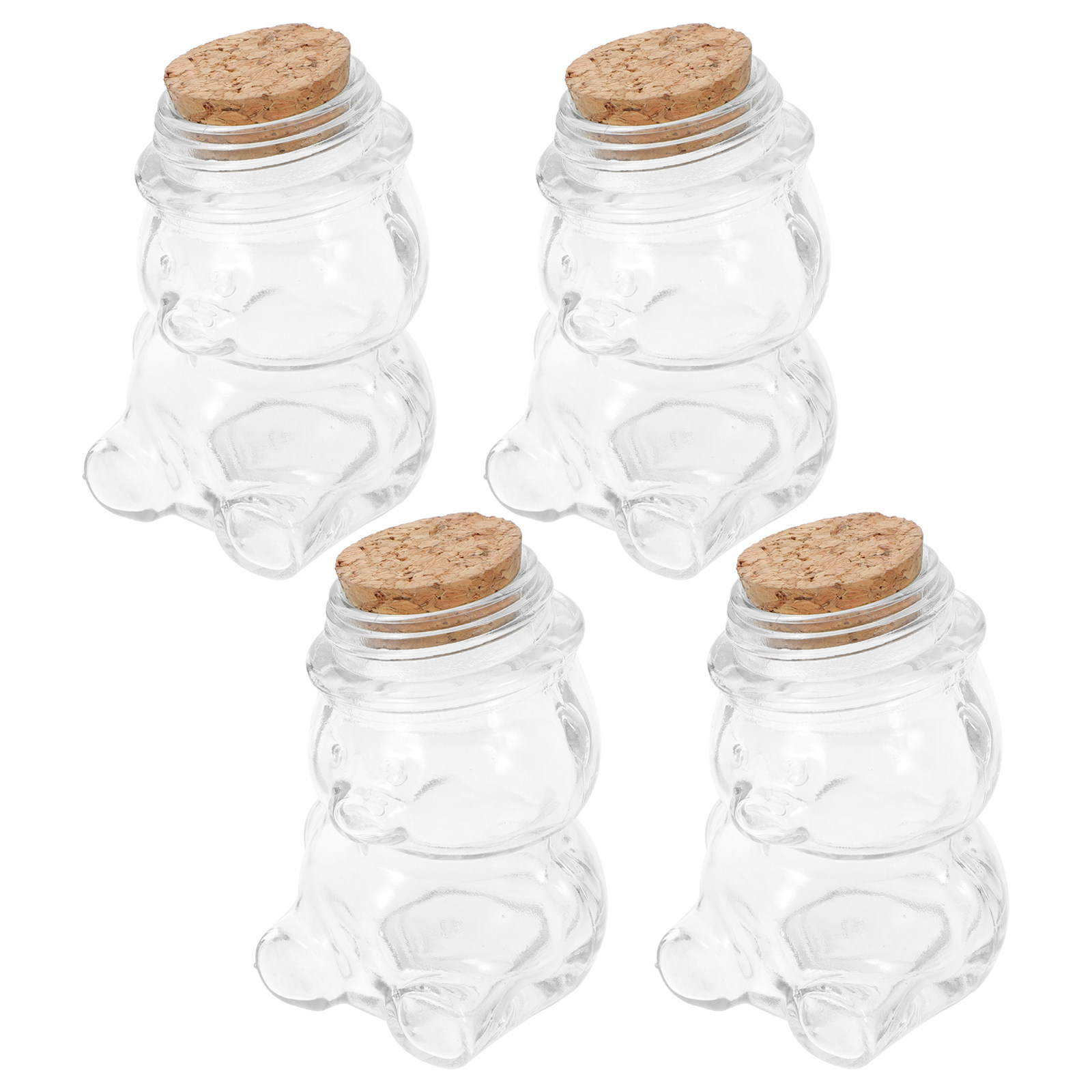 Coffee Tea Sugar Set - Conjunto de 4 Potes de Vidro