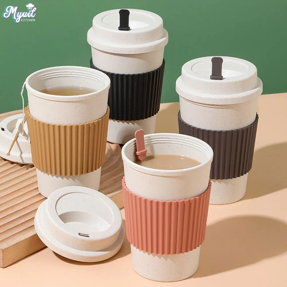 Coffee Tea Essentials - Xícaras de café com tampas, 450ml,