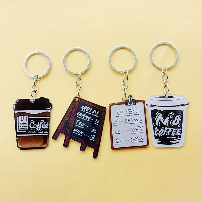 Coffee&Tea House Menu - Chaveiro de acrílico com 8 peças