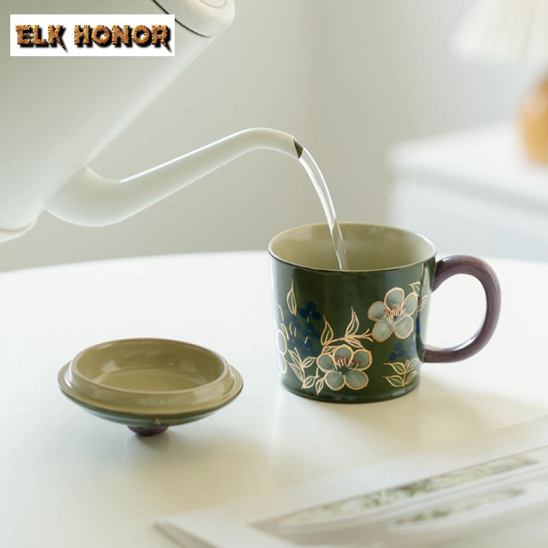 300ml pintado à mão flor de ja - Coffee Jasmine Tea avaliação e preço