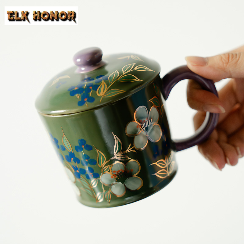 300ml pintado à mão flor de ja - Coffee Jasmine Tea avaliação e preço