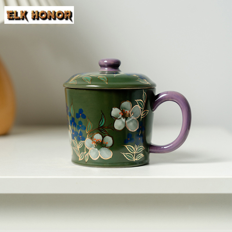 300ml pintado à mão flor de ja - Coffee Jasmine Tea avaliação e preço
