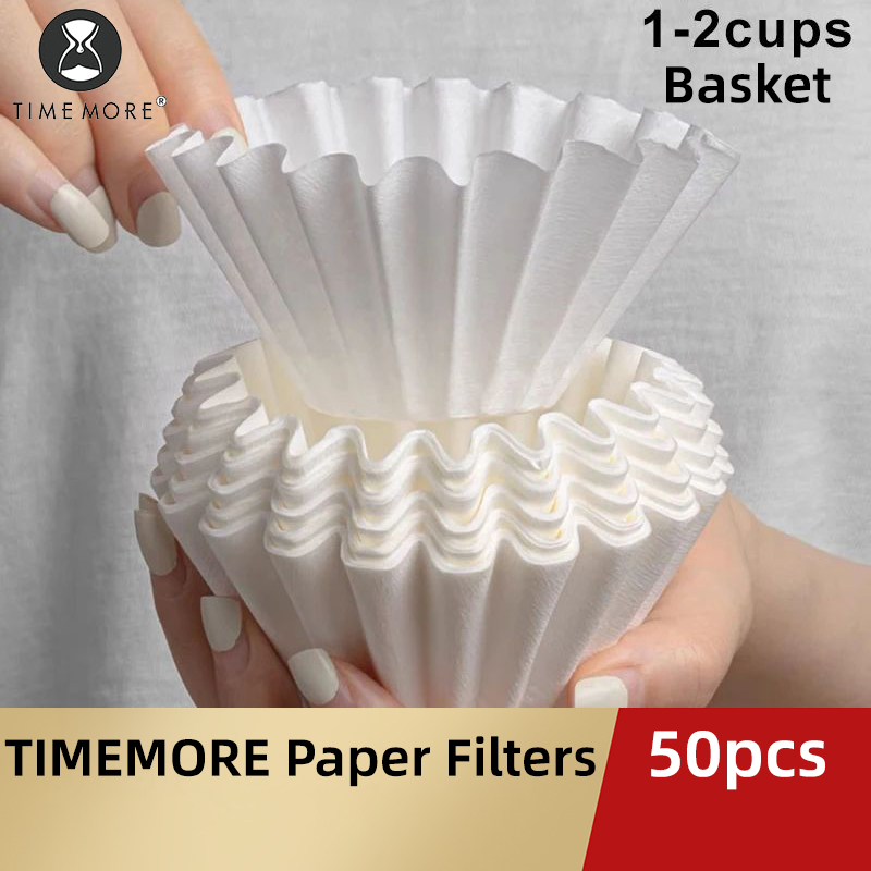 TIMEMORE 1-2 copos cesta filtr - Coffee Tea Paper Cups avaliação e preço
