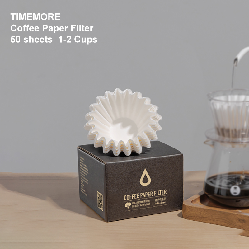 TIMEMORE 1-2 copos cesta filtr - Coffee Tea Paper Cups avaliação e preço