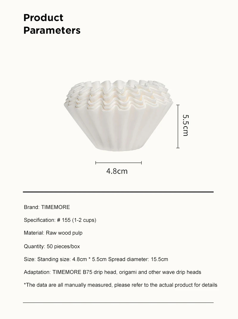 TIMEMORE 1-2 copos cesta filtr - Coffee Tea Paper Cups avaliação e preço