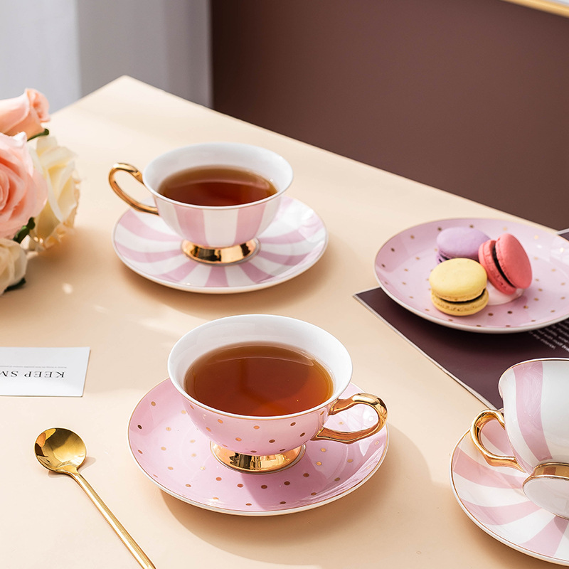 Canecas de Café Cerâmicas Rosa - Coffee Tea Sugar Set avaliação e preço