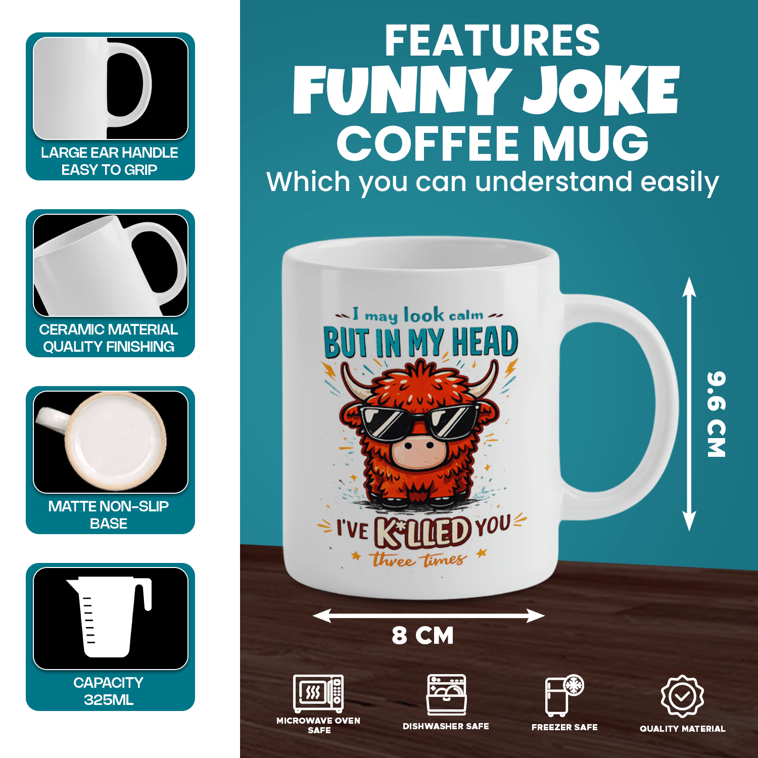 Caneca de Café com Citação Eng - Coffee And Tea Quotes Funny avaliação e preço
