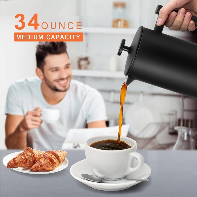 Cafeteira Francesa de 34 Oz em - French Press Coffee & Tea avaliação e preço