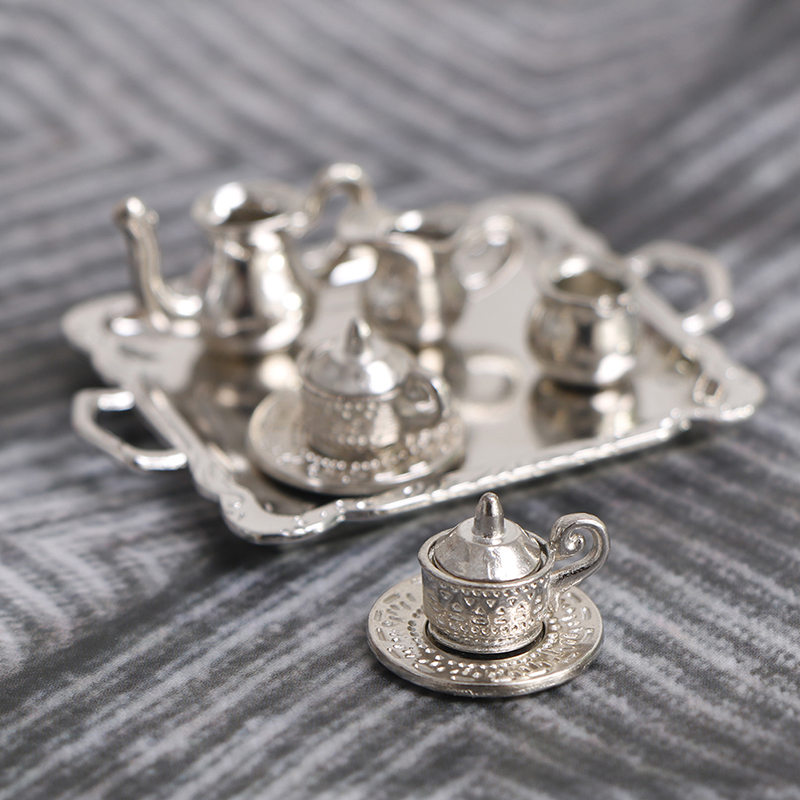 10 pçs/set 1/12 casa de boneca - Coffee Tea Sugar Set avaliação e preço