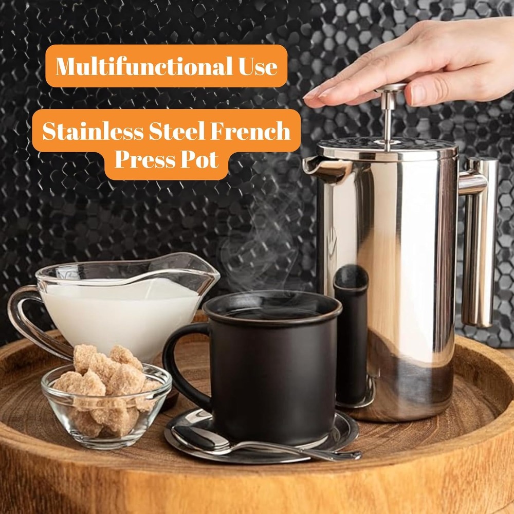 Cafeteira French Press, aço in - French Press Coffee & Tea avaliação e preço