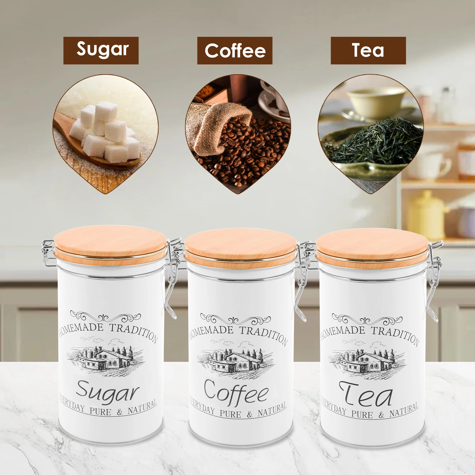 3 pçs/set chá café açúcar vasi - Coffee Tea Sugar Set avaliação e preço