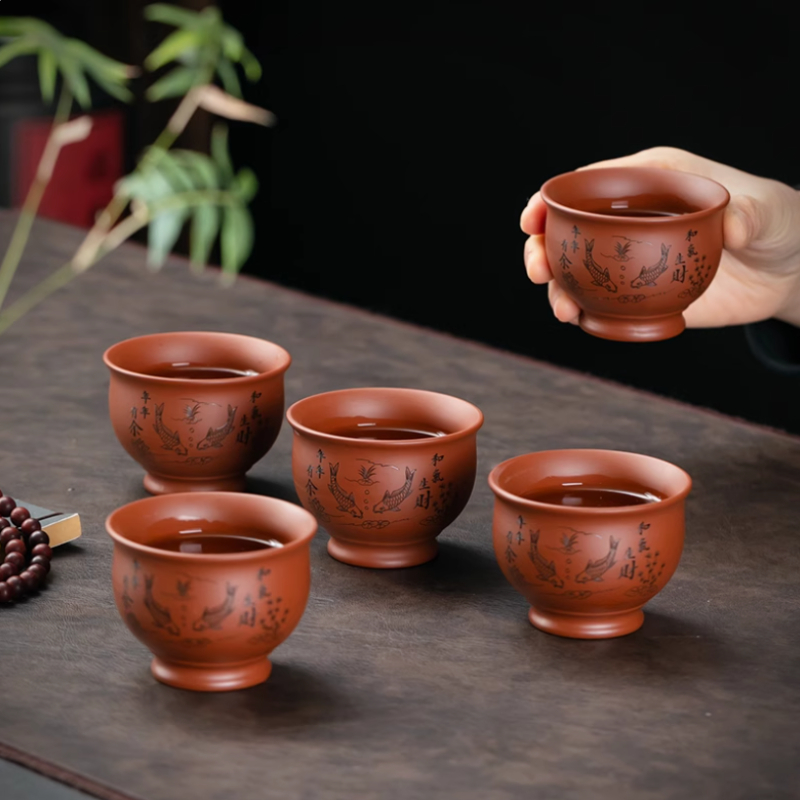 Chinês yixing roxo argila xíca - Coffee Tea Sugar Set avaliação e preço