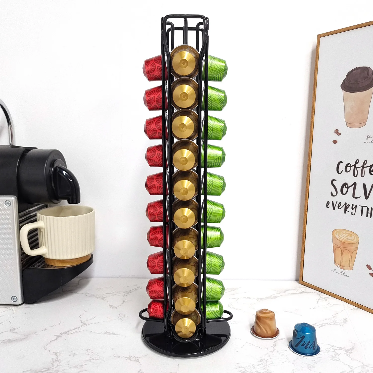 1pc 40 cápsulas de café nespre - Coffee Capsule Holder avaliação e preço