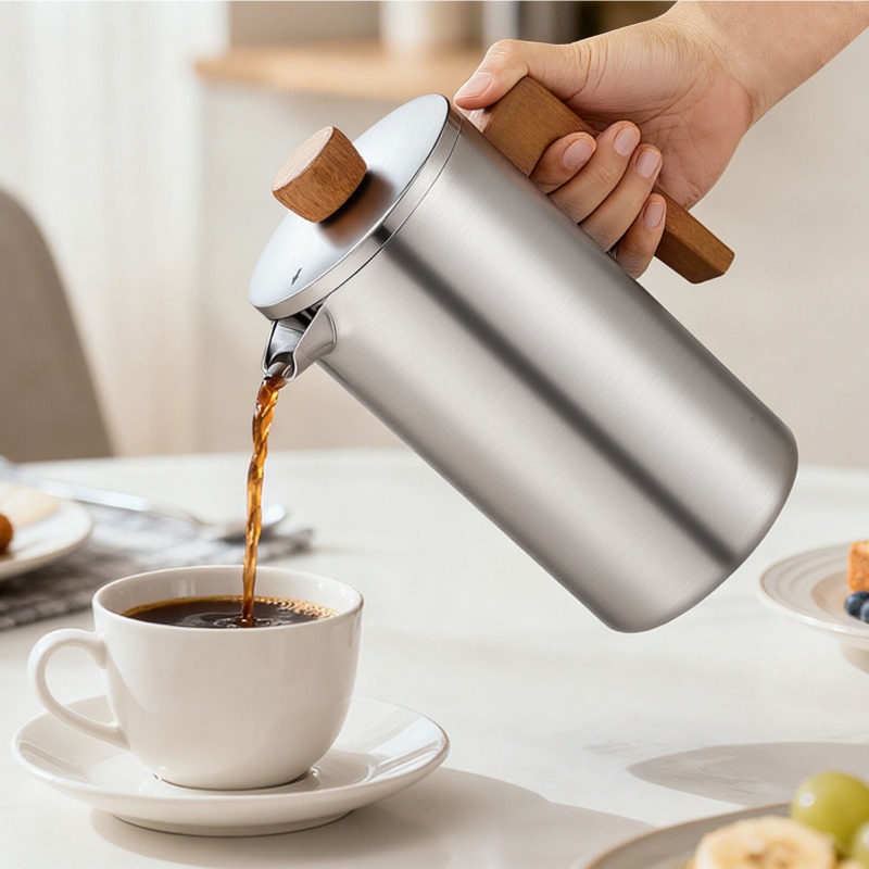 Cafeteira Francesa de Aço Inox - French Press Coffee & Tea avaliação e preço