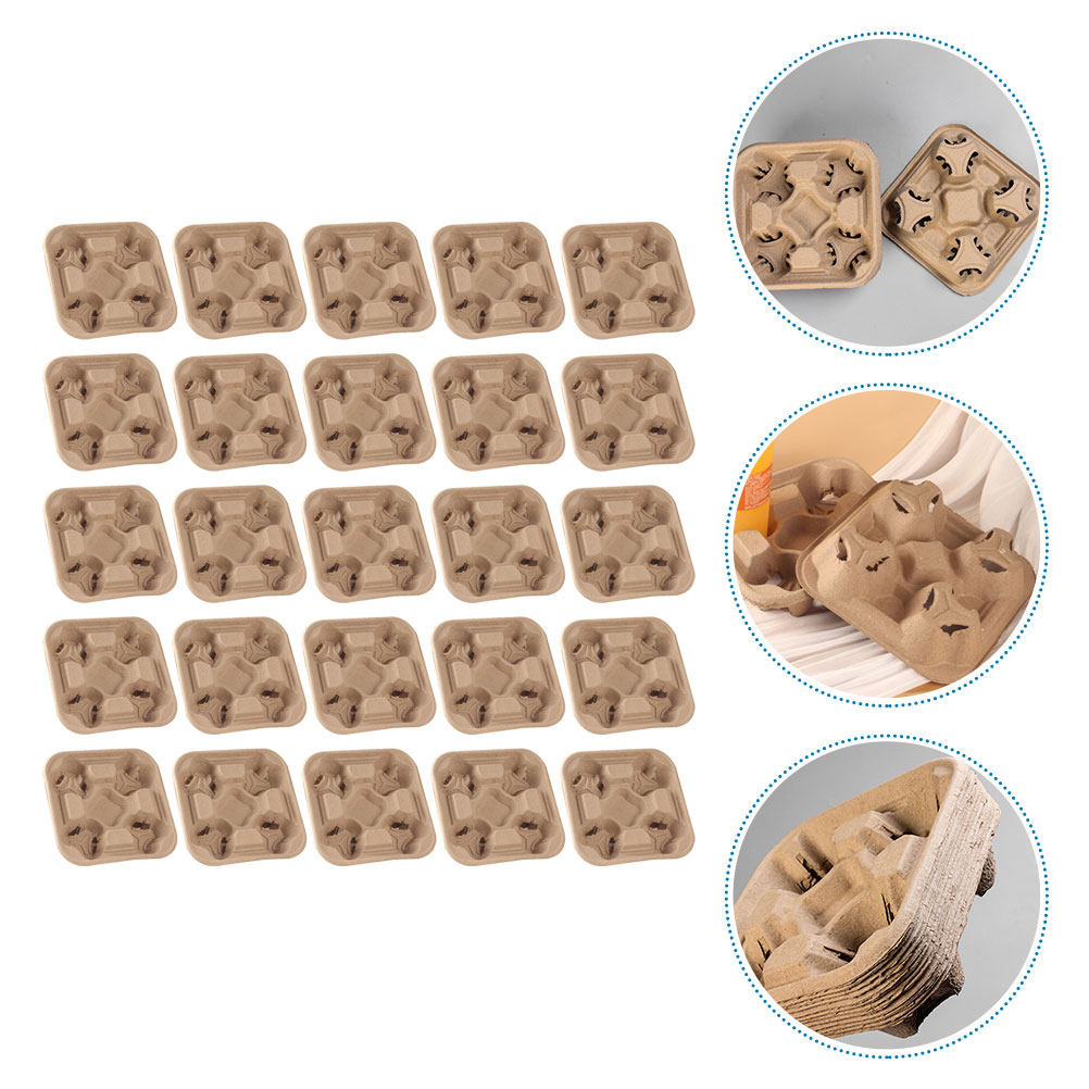 25 Peças Bandeja Porta-Copos d - Coffee Tea Paper Cups avaliação e preço