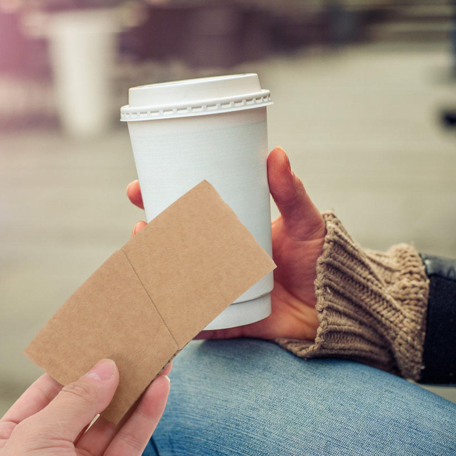 100 Unidades de Protetores de  - Coffee Tea Paper Cups avaliação e preço