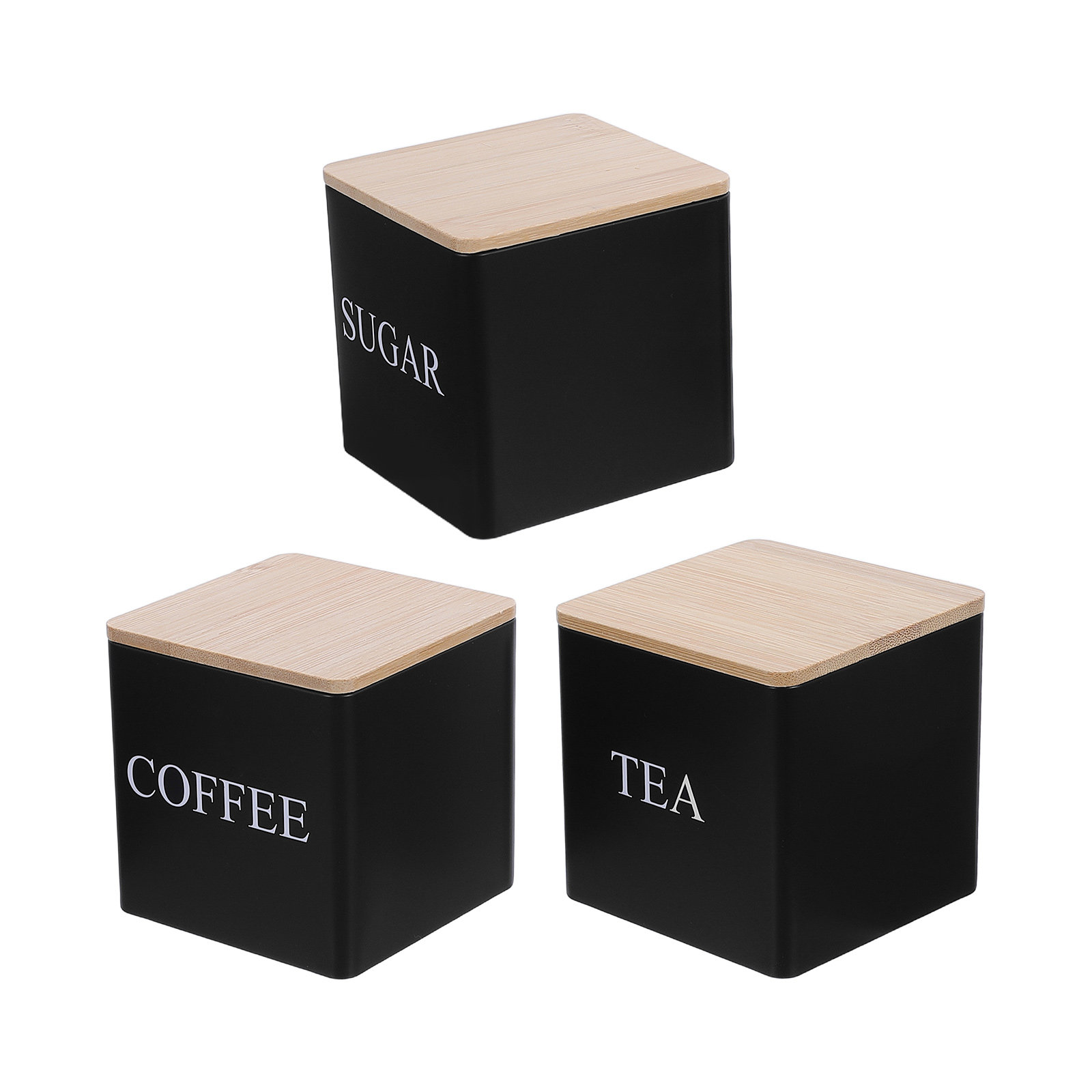 Conjunto de 3 Latas de Metal p - Coffee Tea Sugar Set avaliação e preço