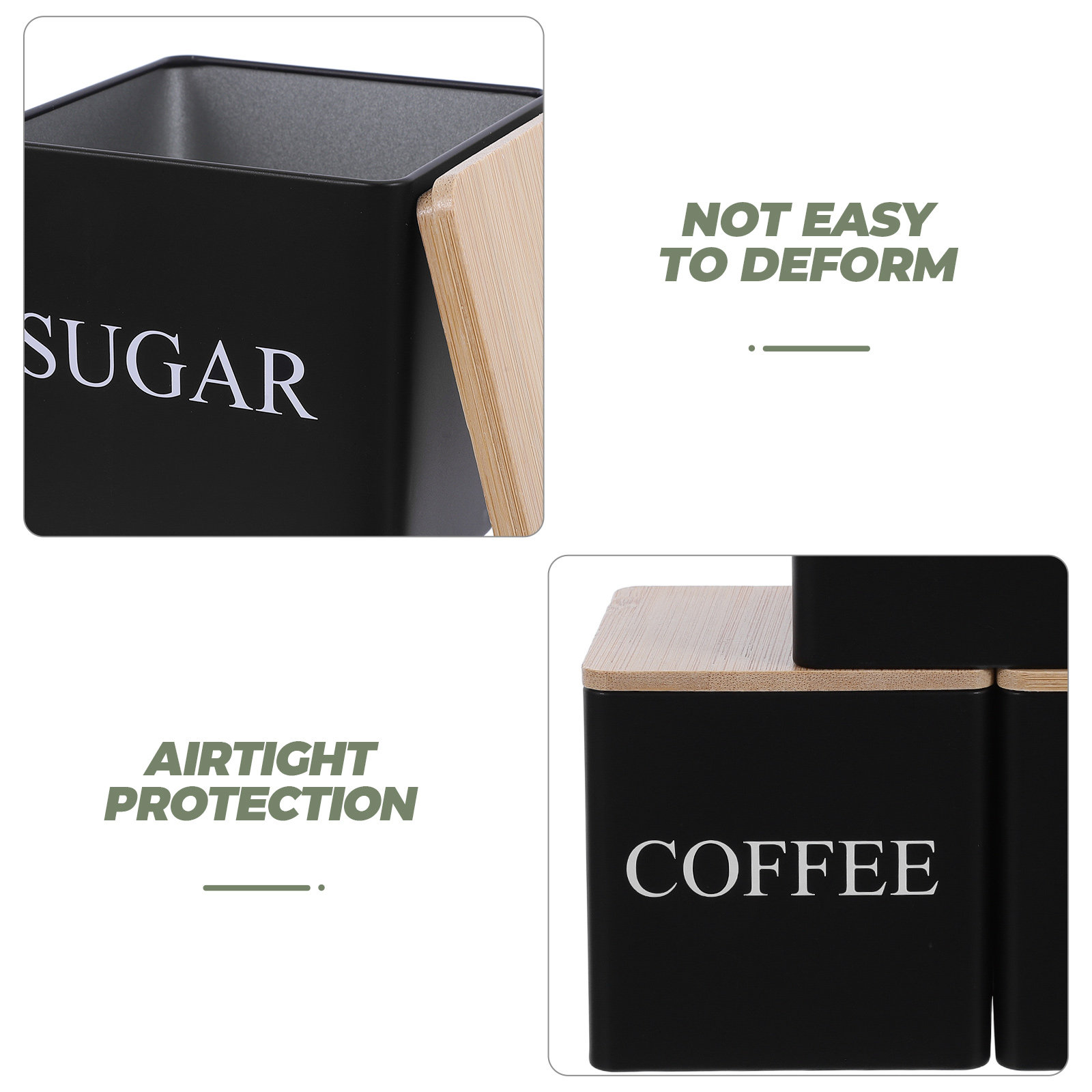 Conjunto de 3 Latas de Metal p - Coffee Tea Sugar Set avaliação e preço