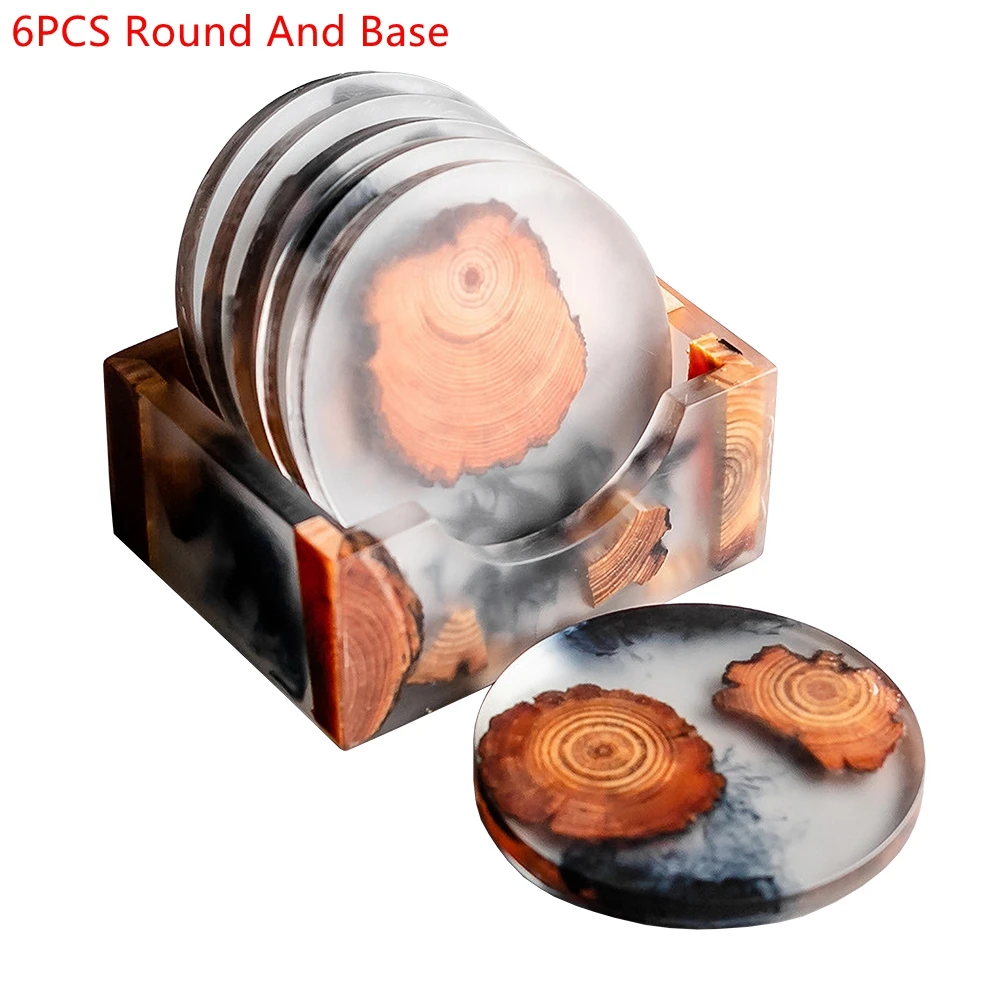 6 pçs/set resina pinheiro coas - Coffee Tea Sugar Set avaliação e preço
